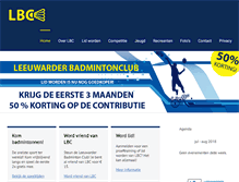 Tablet Screenshot of leeuwarderbc.nl
